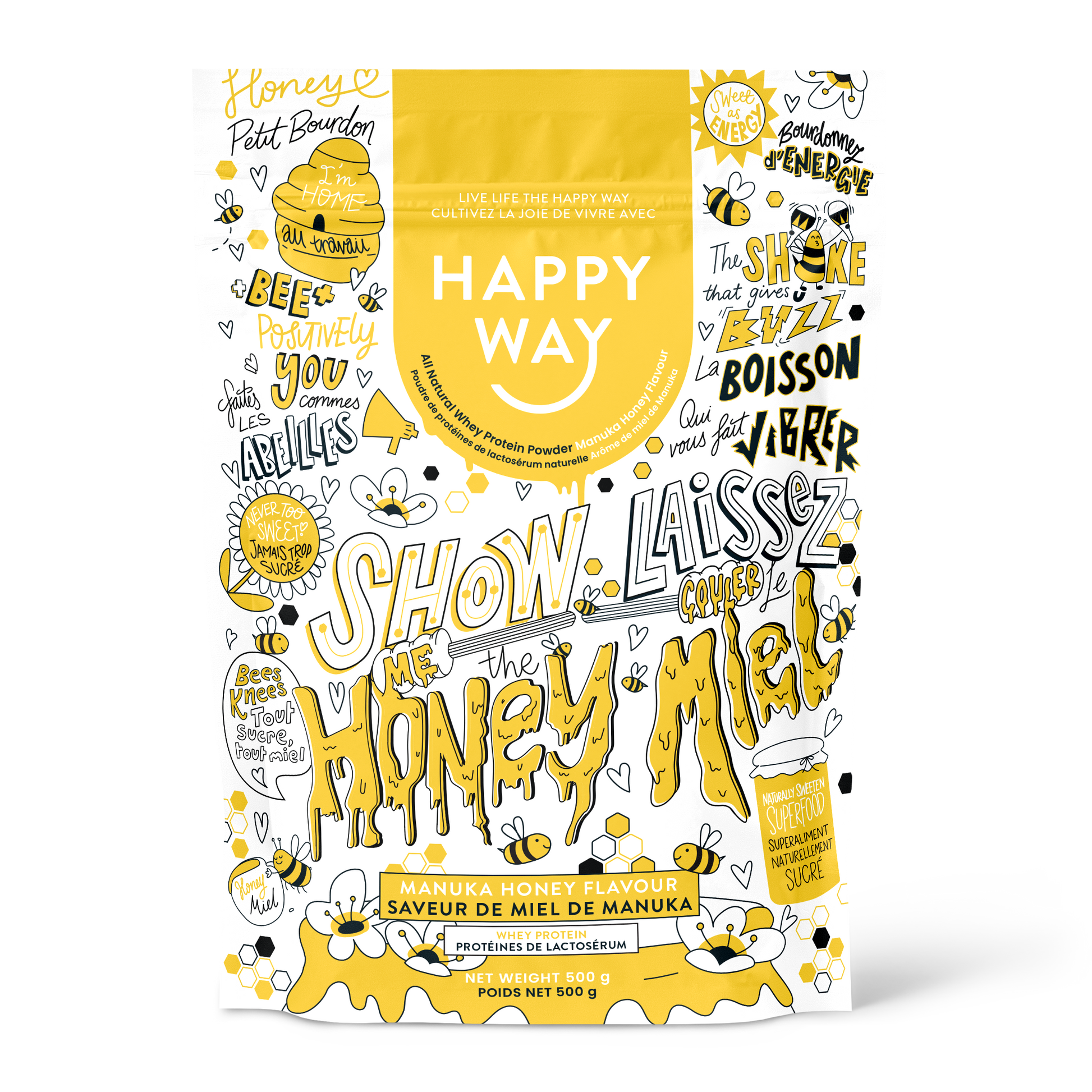 Happy Way Whey Protein Manuka Honey 500g