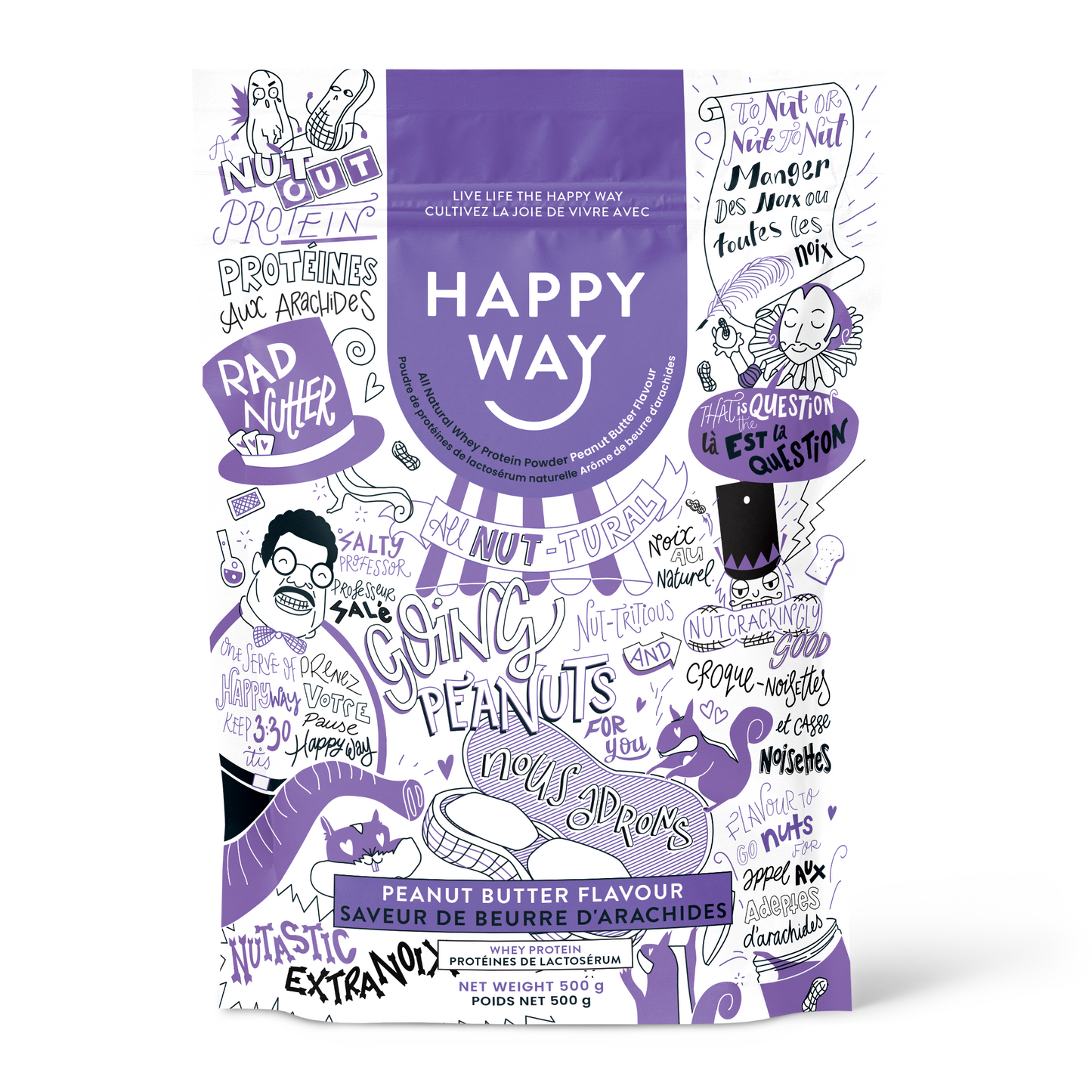 Happy Way Whey Protein Peanut Butter 500g
