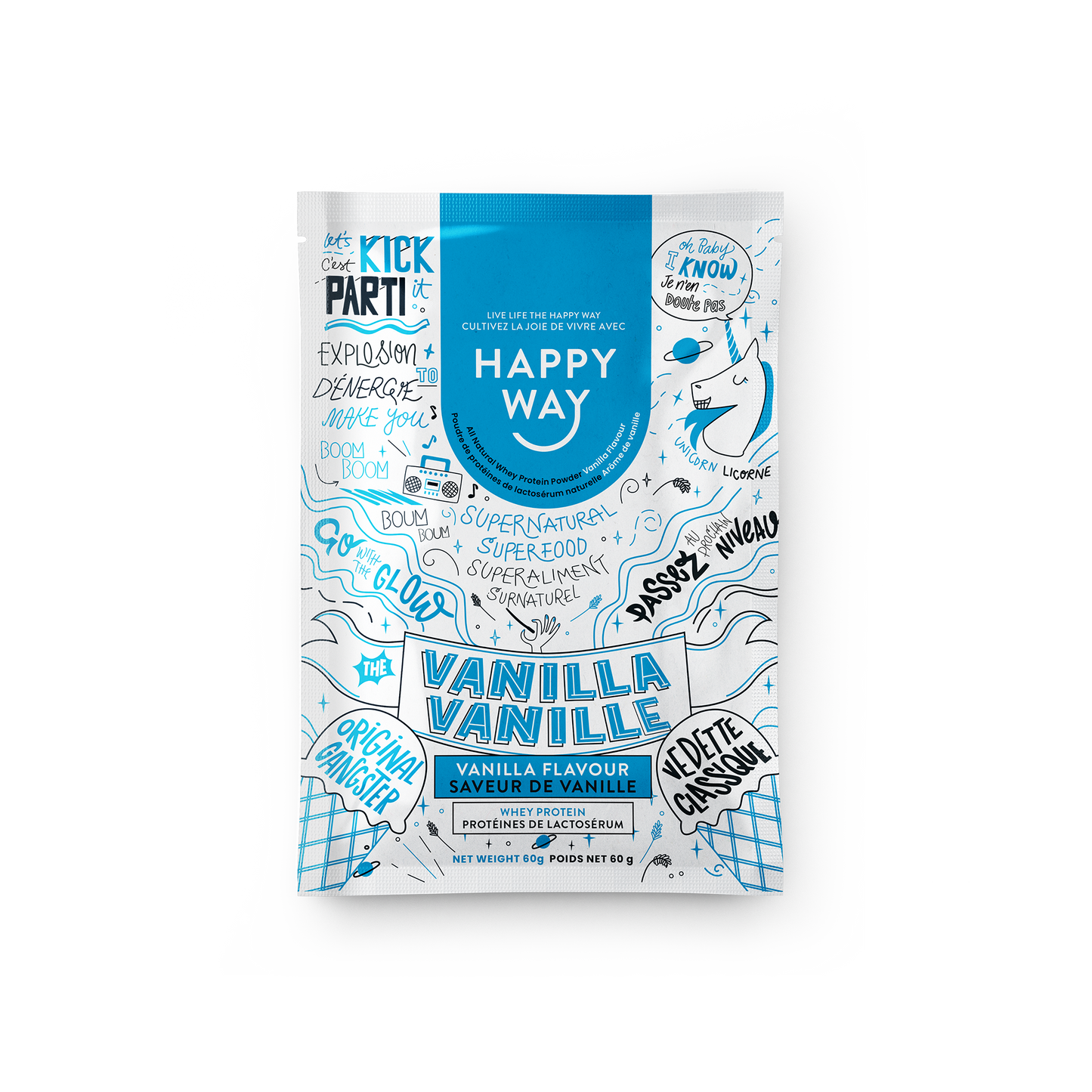 Happy Way Whey Protein sachets Vanilla 6x60g