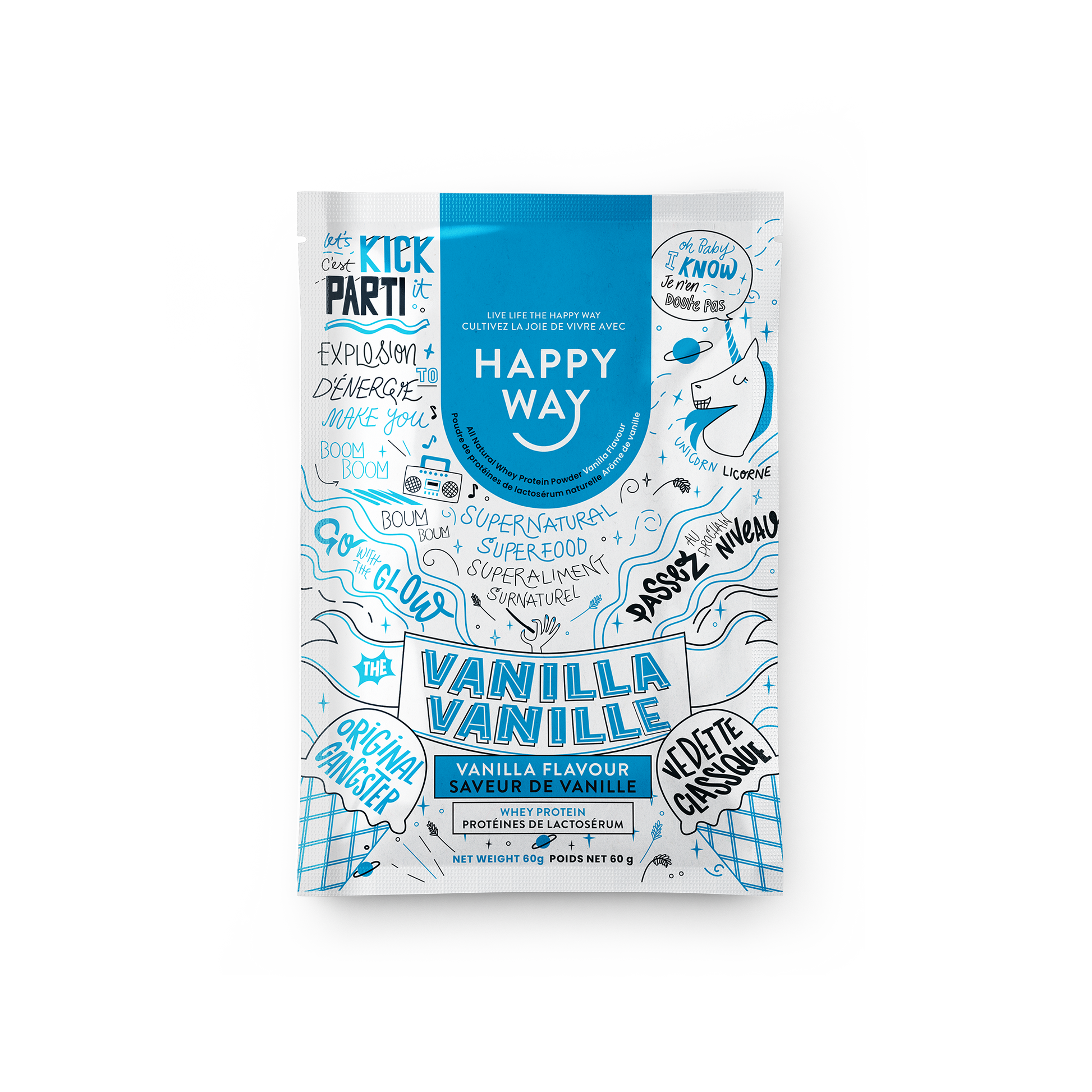 Happy Way Whey Protein sachets Vanilla 6x60g
