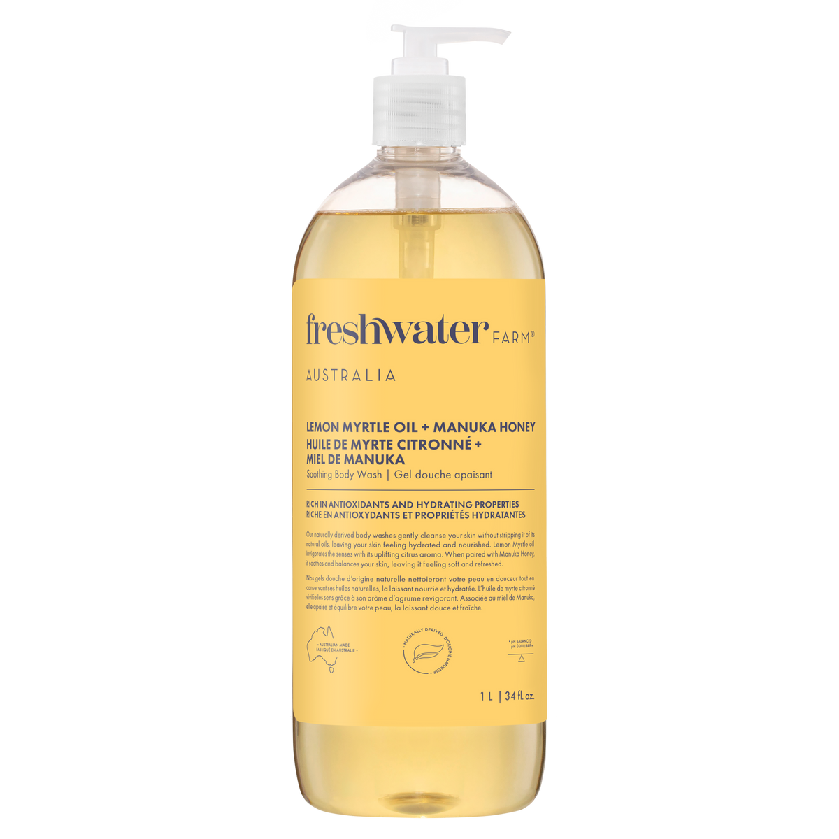 Freshwater Farm Body Wash – Lemon Myrtle + Manuka Honey