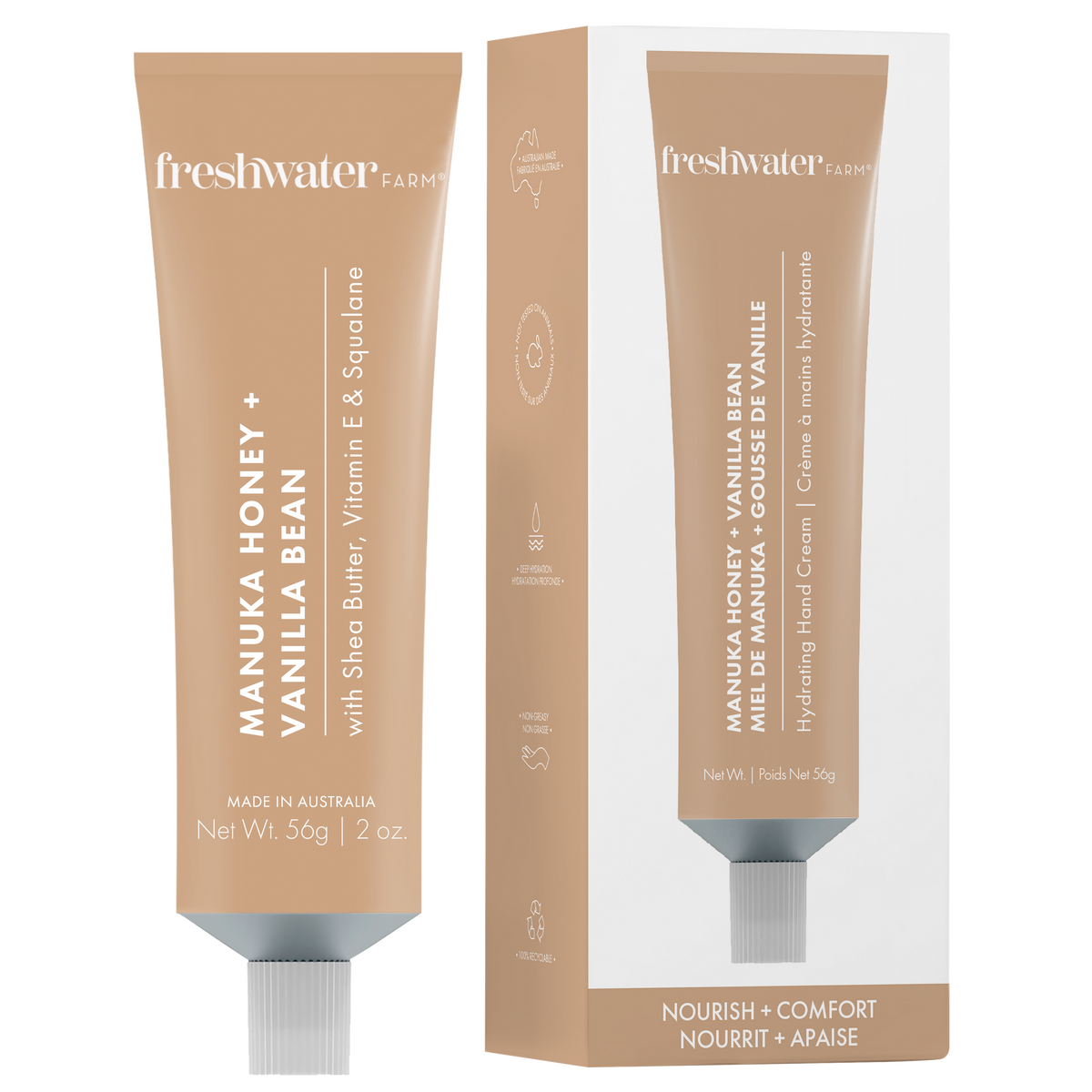 Freshwater Farm Hand Cream – Manuka Honey + Vanilla Bean