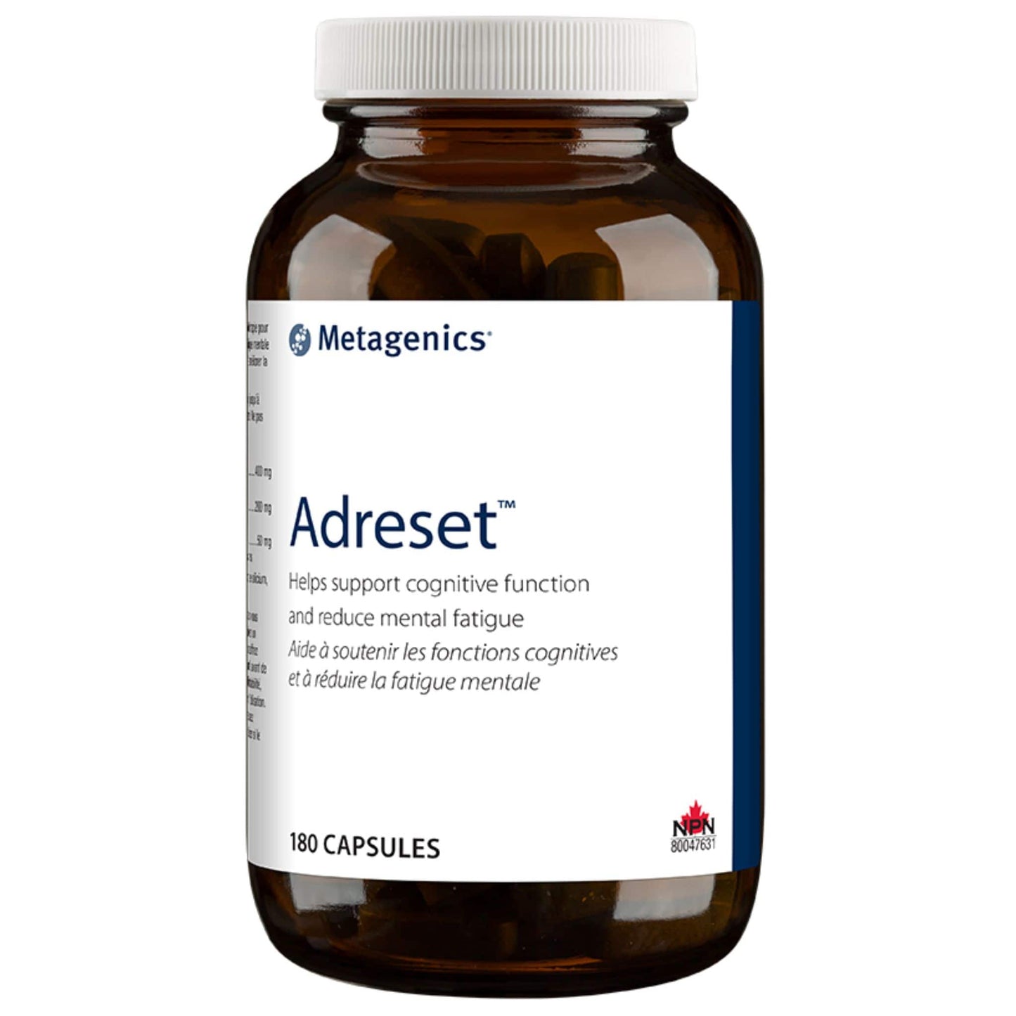Metagenics Adreset, Supports Cognitive Function and Reduces Mental Fatigue, Capsules