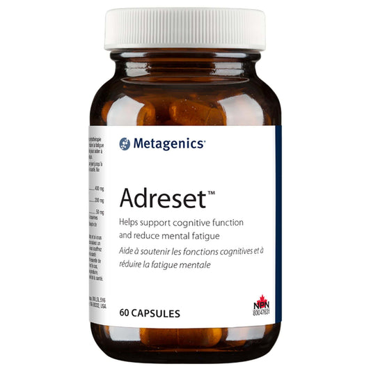 Metagenics Adreset, Supports Cognitive Function and Reduces Mental Fatigue, Capsules