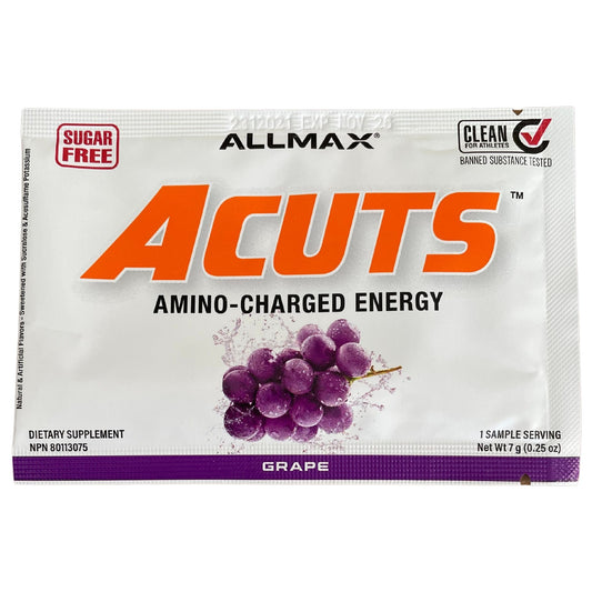 Allmax Acuts, Amino-Charged Energy, 1 Serving Sample, Grape