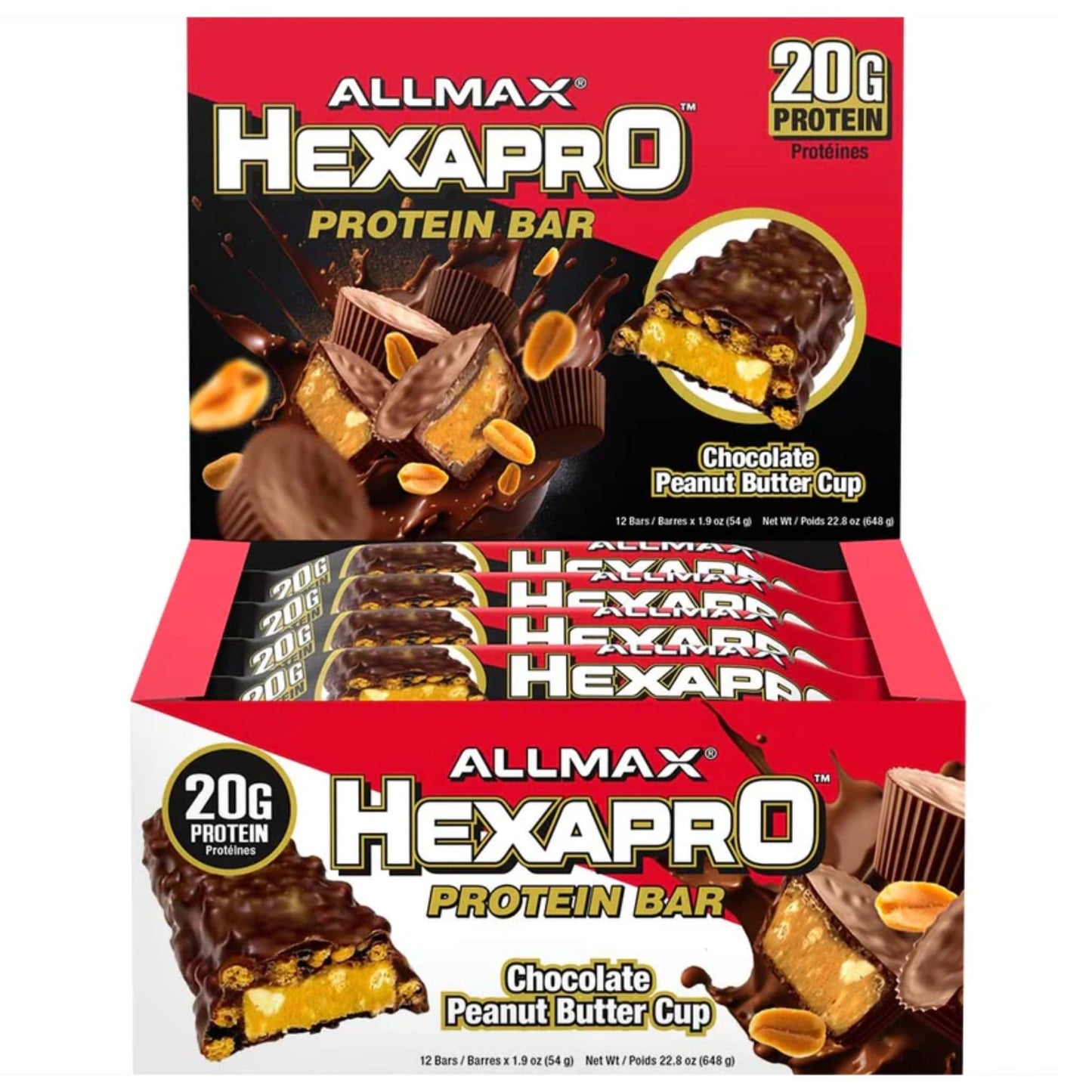 Chocolate Peanut Butter Cup | Allmax Hexapro Protein Bar