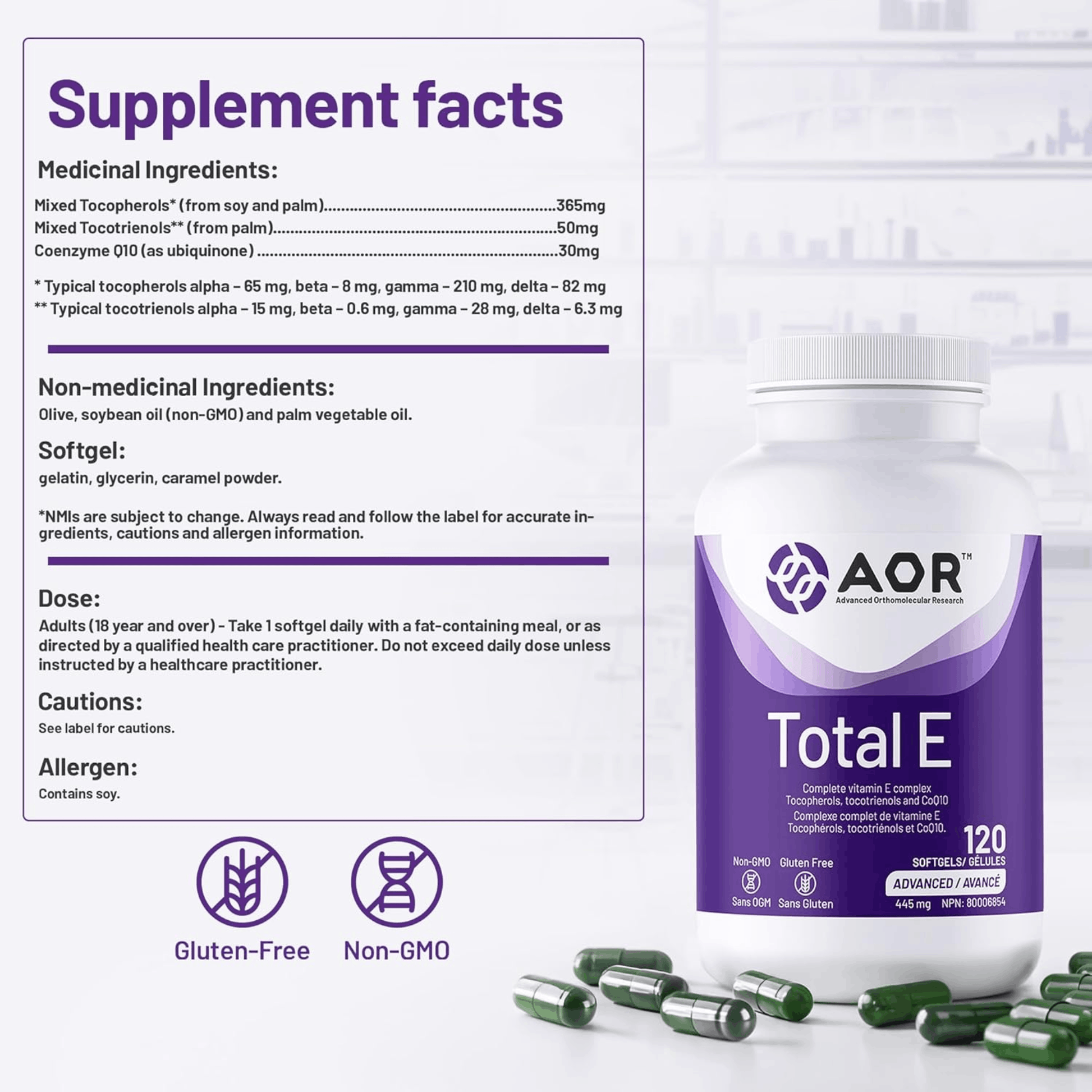 120 Softgels | AOR Total E
