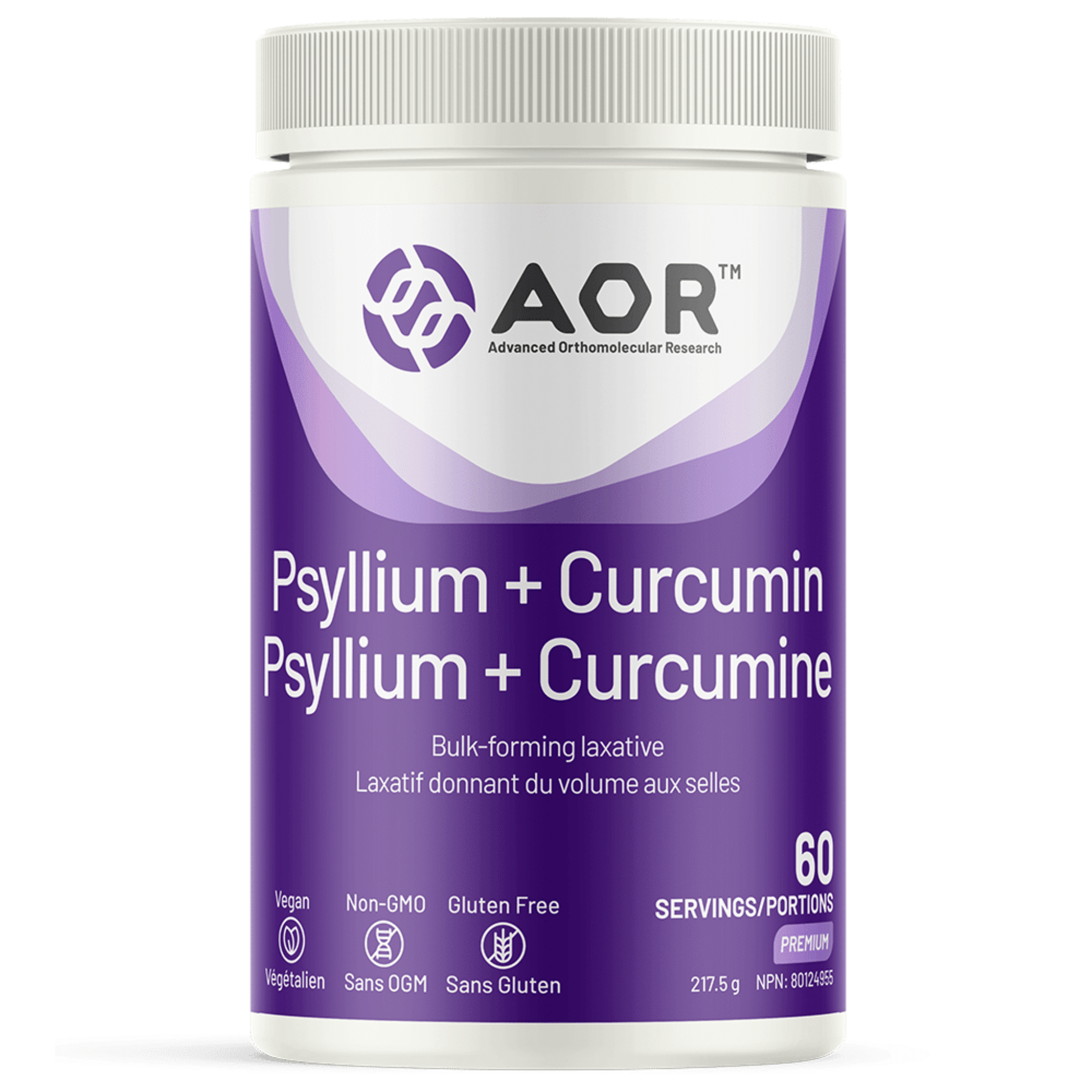 21.5g Lemon | AOR Psyllium + Curcumin