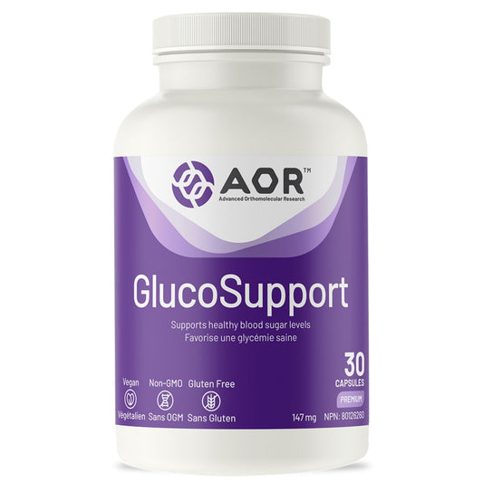 30 Capsules | AOR GlucoSupport Bottle