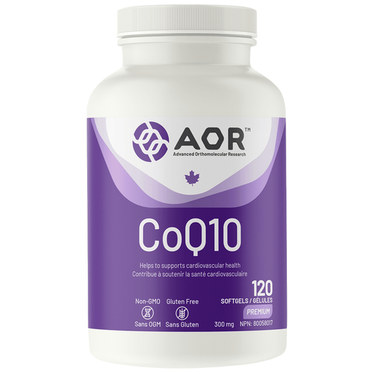 AOR CoQ10 300mg, High Potency Heart and Cellular Energy Support, 120 Softgels