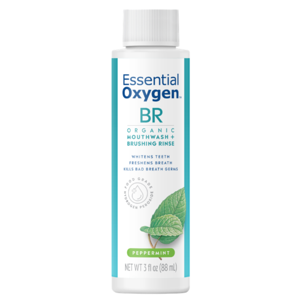 Essential Oxygen BR Organic Brushing Rinse, Peppermint 88ml