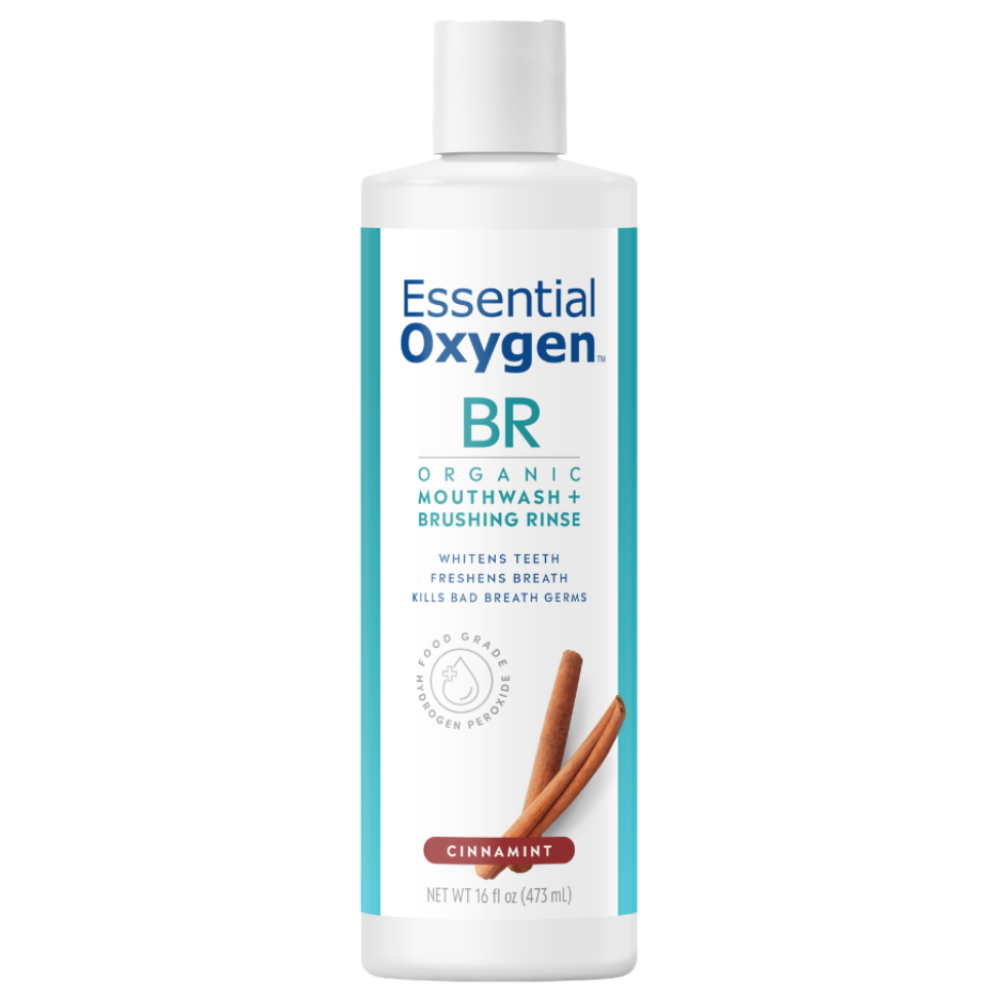 Essential Oxygen BR Organic Brushing Rinse, Cinnamint 473ml