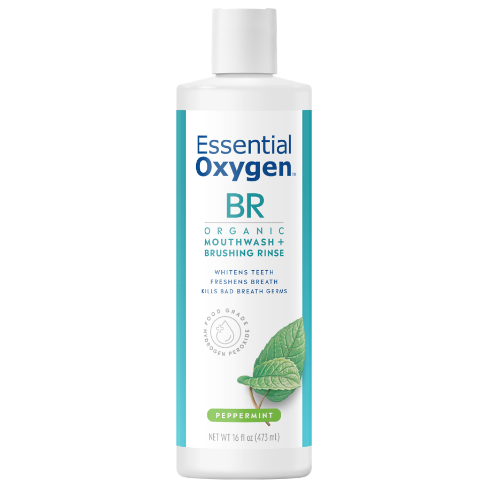 Essential Oxygen BR Organic Brushing Rinse, Peppermint 473ml