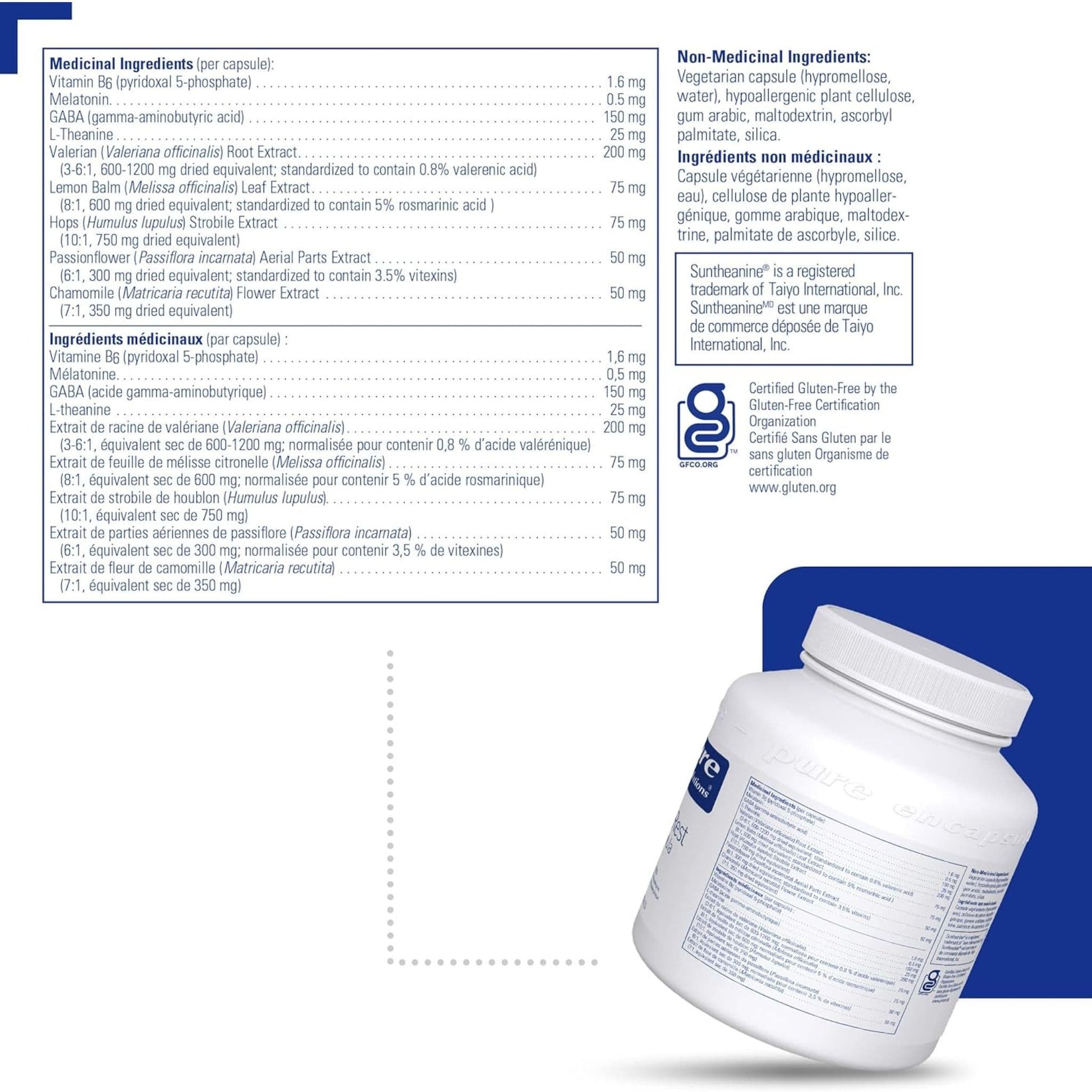 120 Vegetable Capsules | Pure Encapsulations Best-Rest Formula