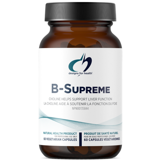 60 Vegetable Capsules - Designs For Health B-Supreme Vitamin B Complex