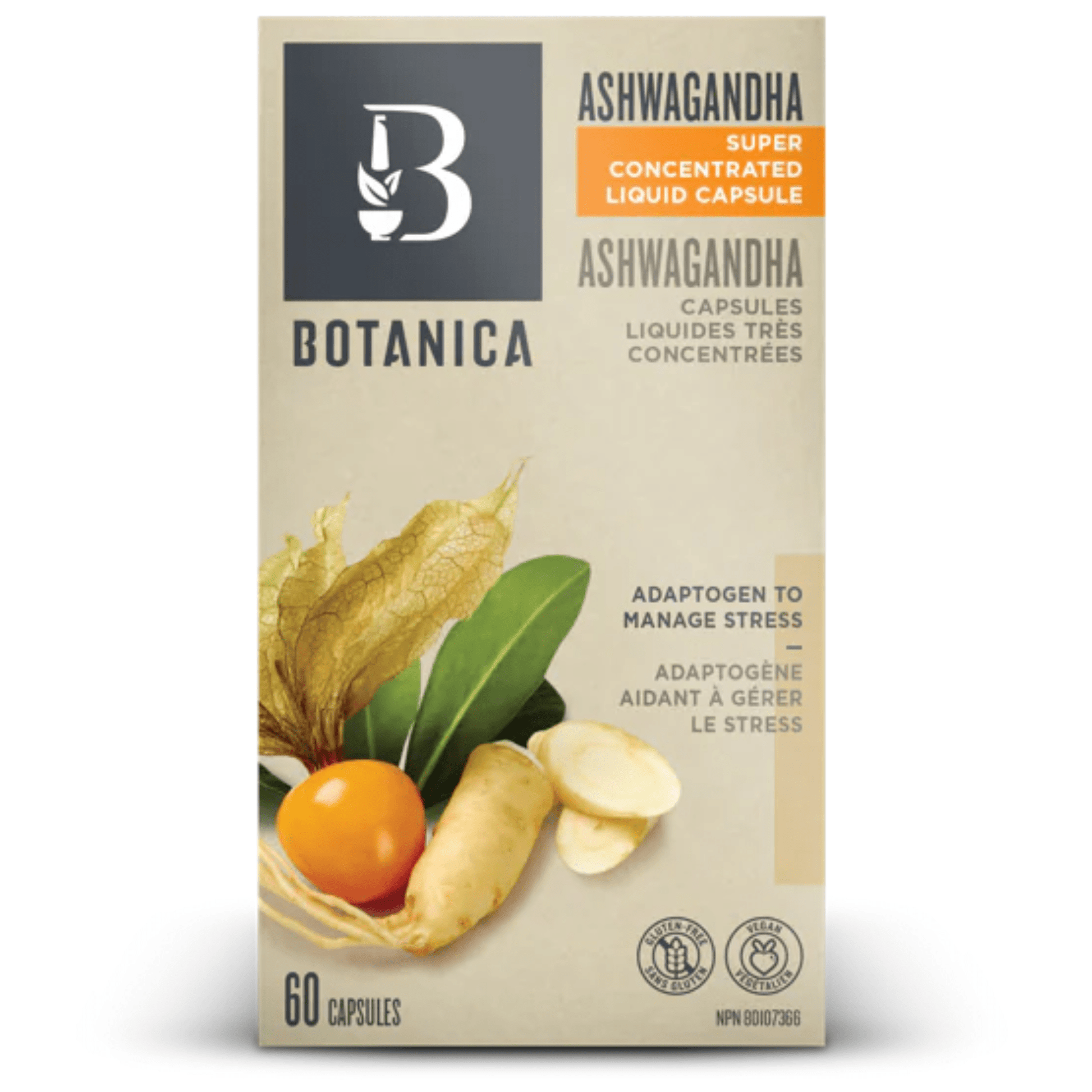 60 Liquid Capsules | Botanica Ashwaganda Super Concentrated LIquid Capsules