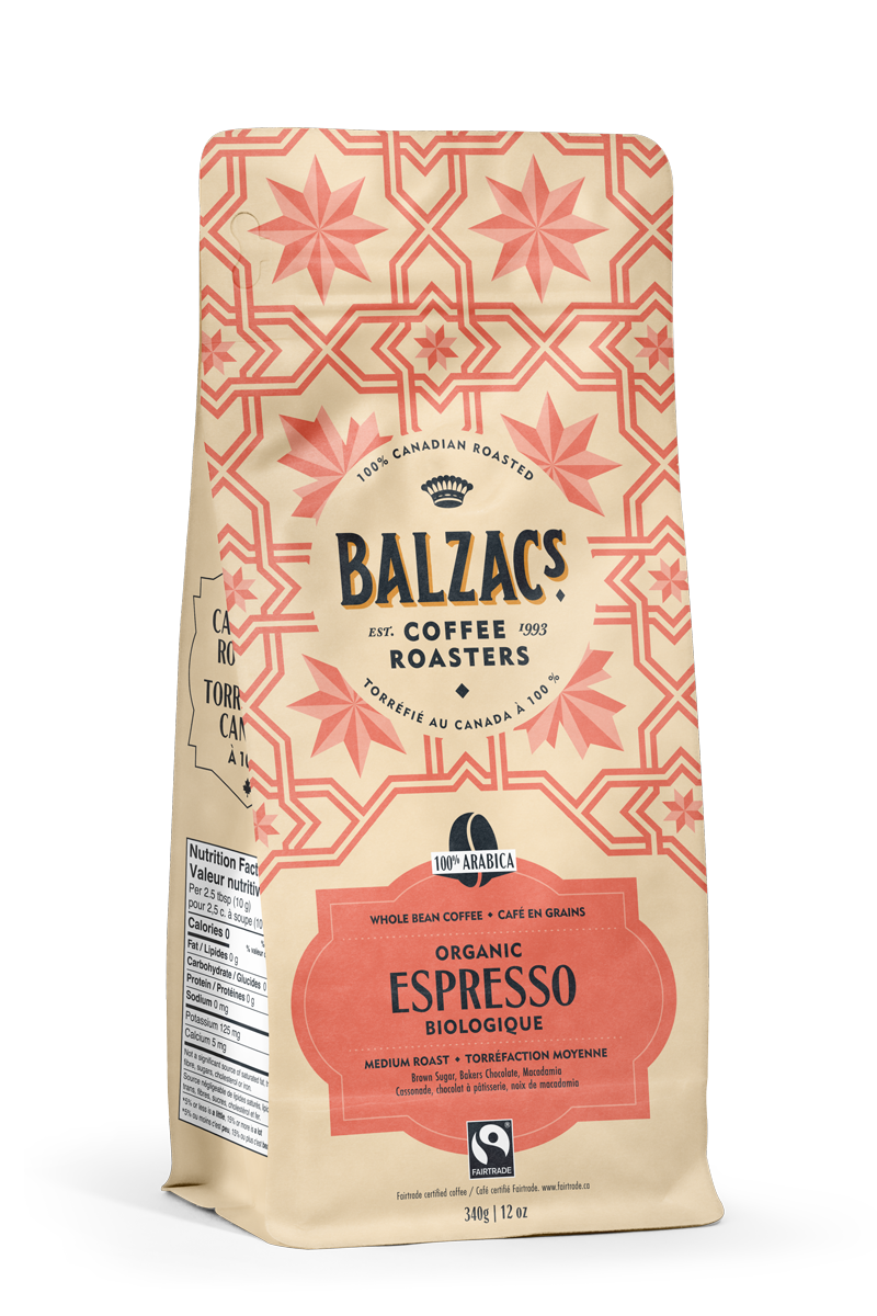 Balzac's Organic Espresso Blend Coffee - 340g Whole Bean