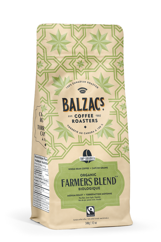 Balzac's Organic Farmers Blend Coffee - 340g Whole Bean