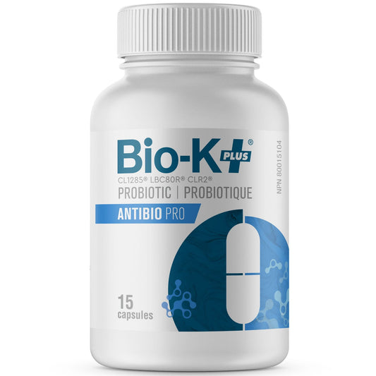 Bio-K+ Antibio Pro Probiotic 50 Billion, Shelf Stable, 15 Delayed-Release Capsules