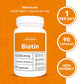 Vitacheck Biotin Extra Strength 10,000mcg, Supports Healthy Hair, Radiant Skin, 90 Vegetable Capsules CLEARANCE 25% Off Expiry 6/28 Final Sale