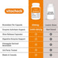 Vitacheck Bromelain 500mg Extra Strength, 2400 GDU/g, Digestive Enzyme From Pineapple, 75 Slow Release Vegetable Capsules CLEARANCE 25% Off Exp 9/28 Final Sale