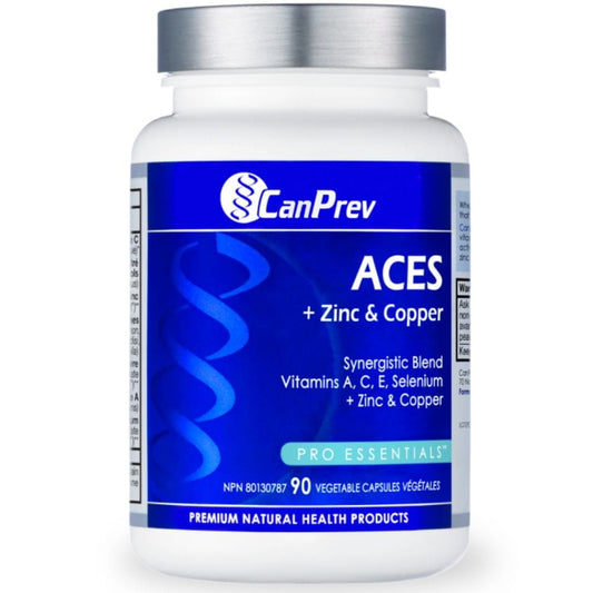 CanPrev ACES + Zinc and Copper, Vitamin A, Vitamin C, Vitamin E, Selenium, 90 Vegetable Capsules