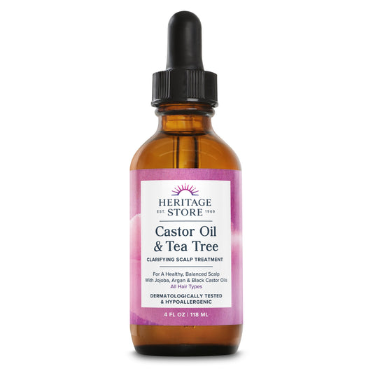 Heritage Store Castor Oil Hair Treatment, Tea Tree