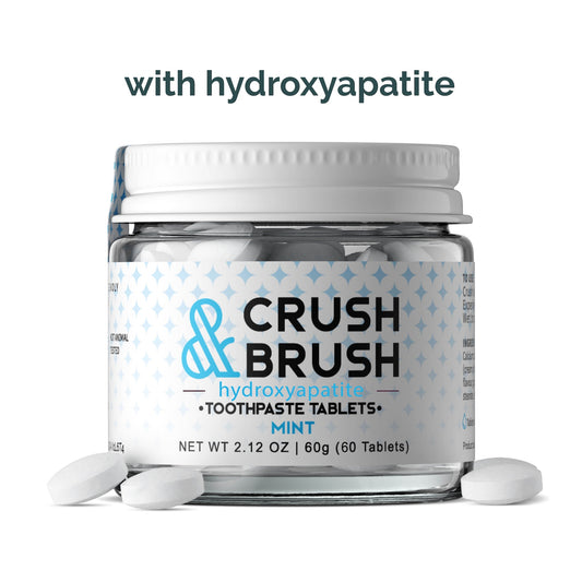 Nelson Naturals Crush & Brush Toothpaste Tablets with Hydroxyapatite, Mint