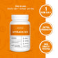 Vitacheck Vitamin D3 2500IU Softgels Extra Strength, In Organic Olive Oil & MCT Oil For Better Absorption, 180-550 Softgels