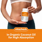 Vitacheck Vitamin D3+K2 Softgels, 1000IU D3 and 100mcg K2, In Organic Coconut Oil for Better Absorption, Supports Bone and Heart Health, 150 Softgels