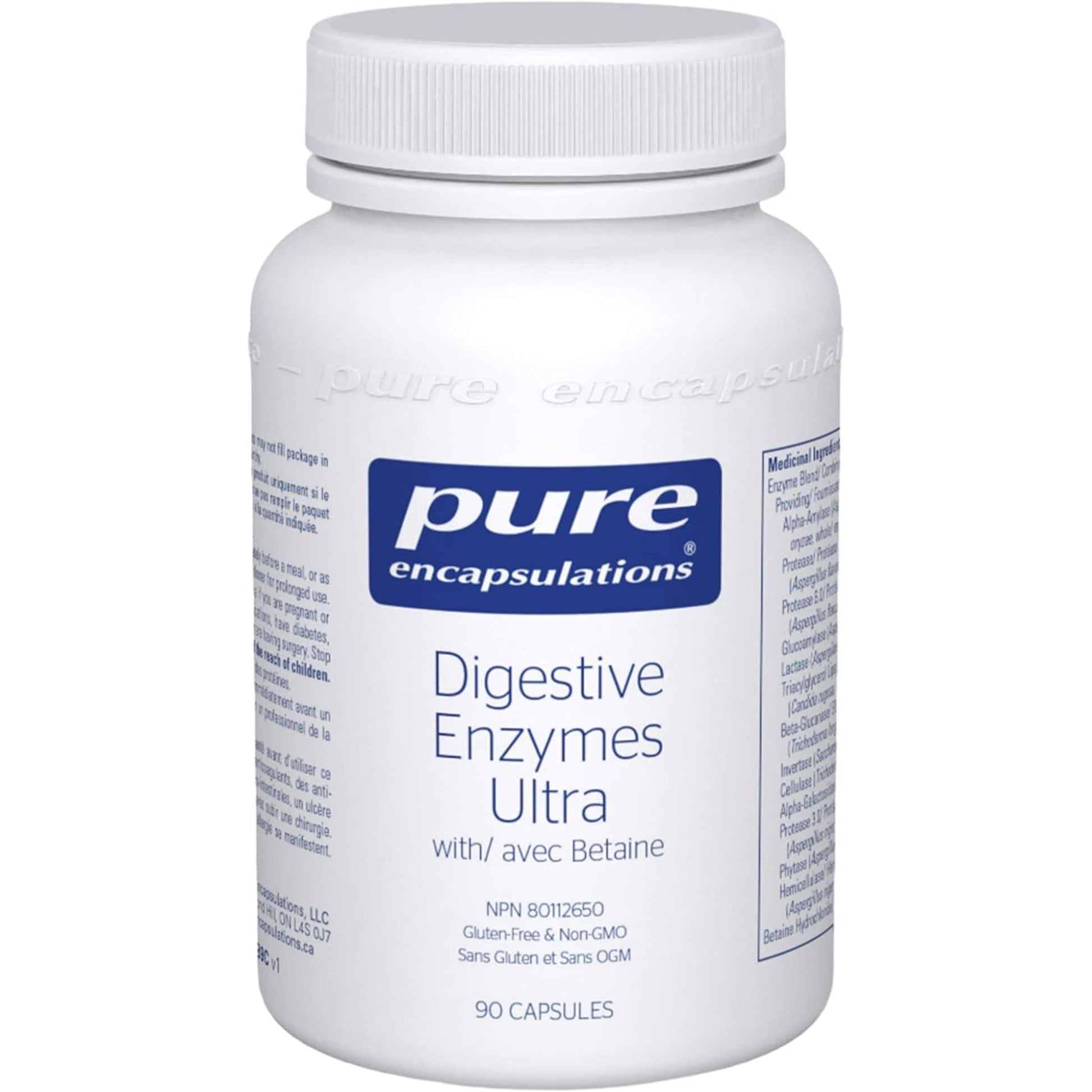 90 Capsules | Pure Encapsulations Digestive Enzymes Ultra with Betaine
