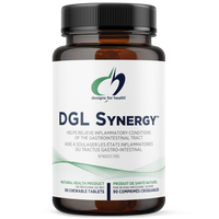 Designs for Health DGL Synergy, Deglycyrrhizinated Licorice for Digestive and GI Lining Support, 90 Chewable Tablets