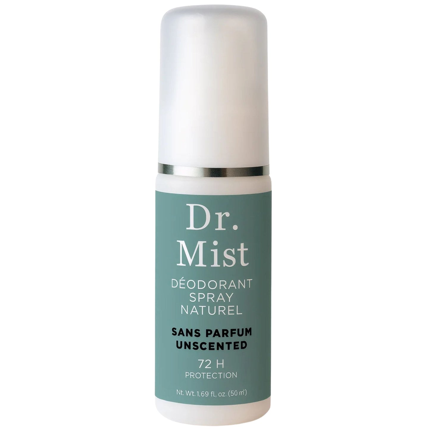 Dr. Mist Deodorant Spray, 72 Hour Odour Protection Body Hygiene Spray, Aluminum, Fragrance and Alcohol Free, 50-75ml