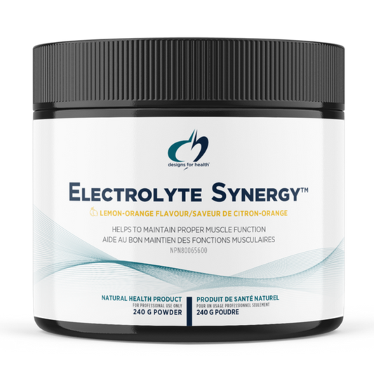 240g Lemon-Orange Flavour | Designs For Health Electrolyte Synergy Powder