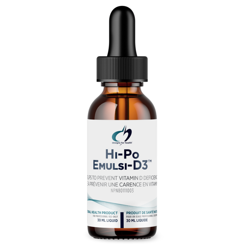 Designs for Health Hi-Po Emulsi-D3, Vitamin D3 2,000 IU per Drop, Emulsified Liquid in MCT Oil, 30ml