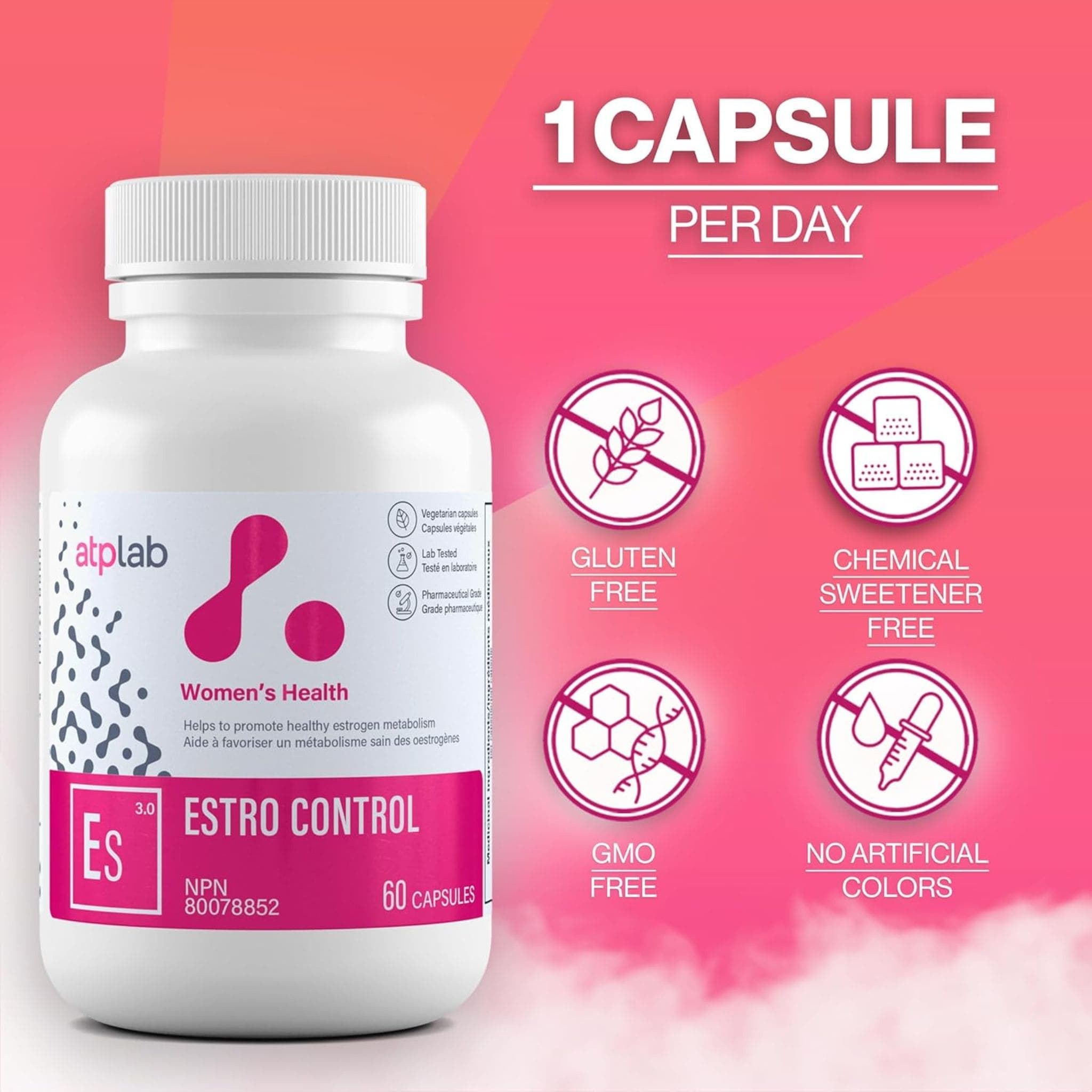 Estro Rid ATP Lab Estro-Control, Estrogen Metabolism, 60 Vegetable Capsules
