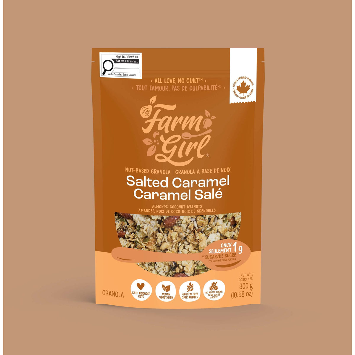 Farm Girl Keto Granola – Salted Caramel, 300g