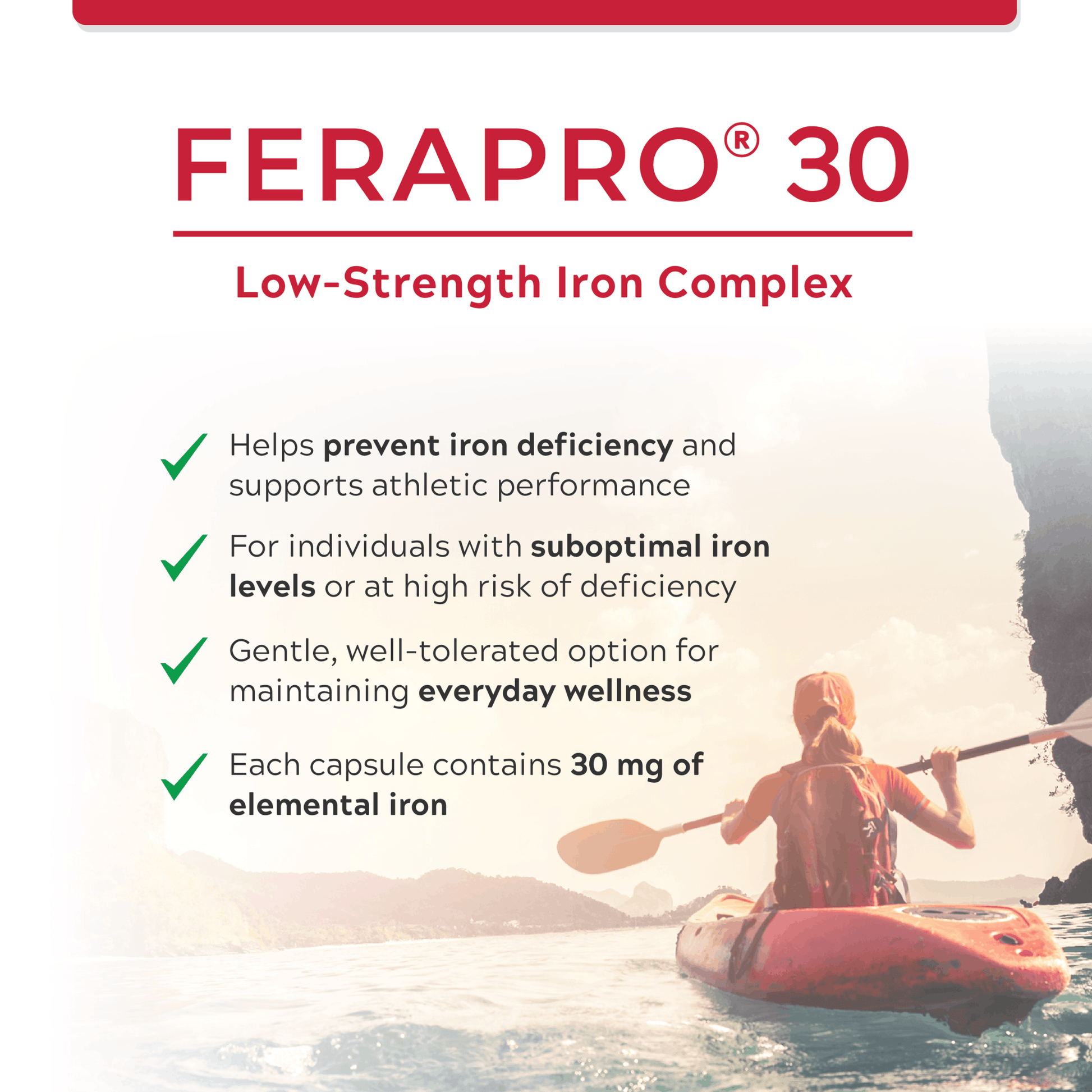 100 Vegetable Capsules | Replete Ferapro Capsules