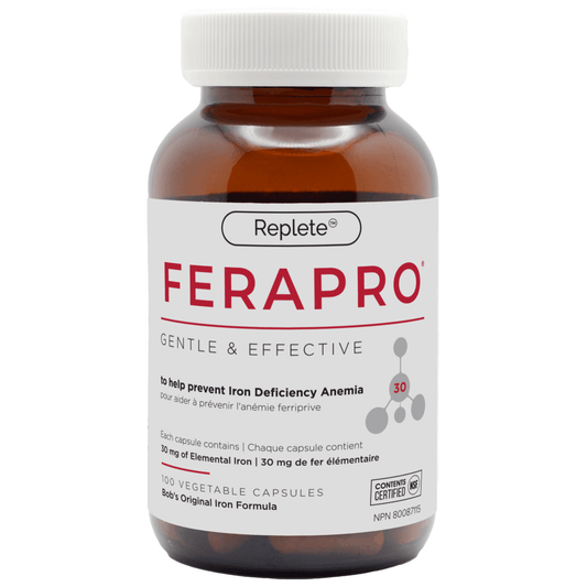 100 Vegetable Capsules | Replete Ferapro Capsules