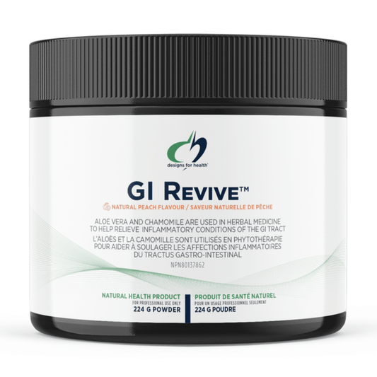 225g Natural Peach Flavour | Designs For Health GI-Revive Powder