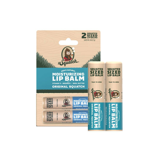 Dr. Squatch Moisturizing Lip Balm Original Squatch, 2 Pack