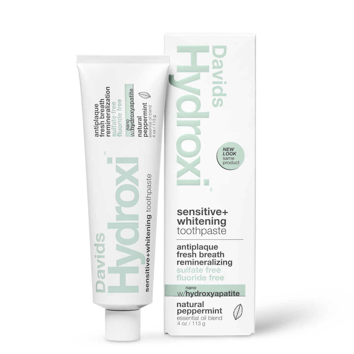 Davids Sensitive + Whitening Toothpaste with nano-Hydroxyapatite, Peppermint
