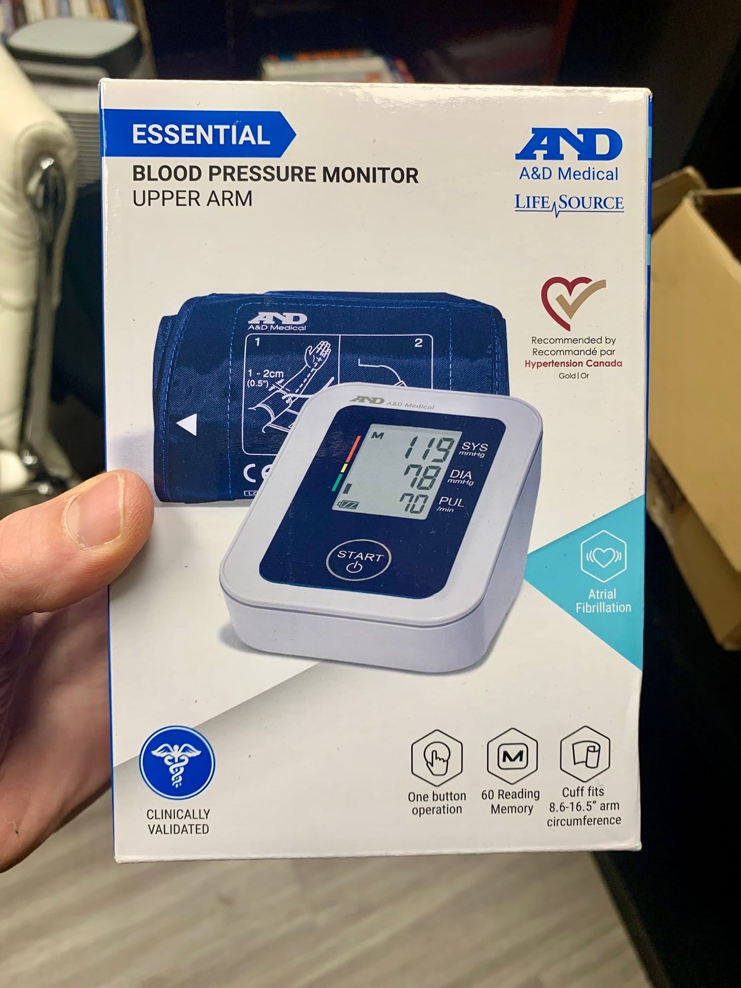 A&D Medical Blood Pressure Monitor – Clinically Validated – Sealed in Box