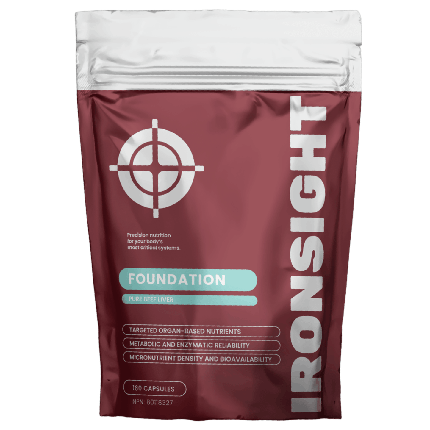 180 Capsules | IRONSIGHT Foundation Pure Beef Liver Capsules