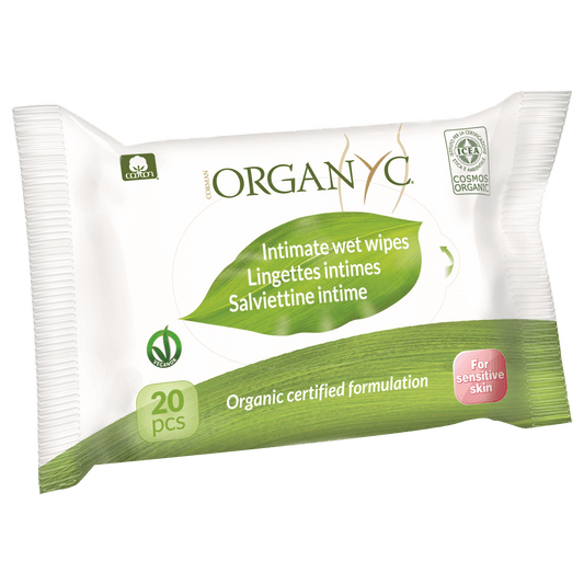 Organyc Feminine Intimate Wipes, 20 Wipes