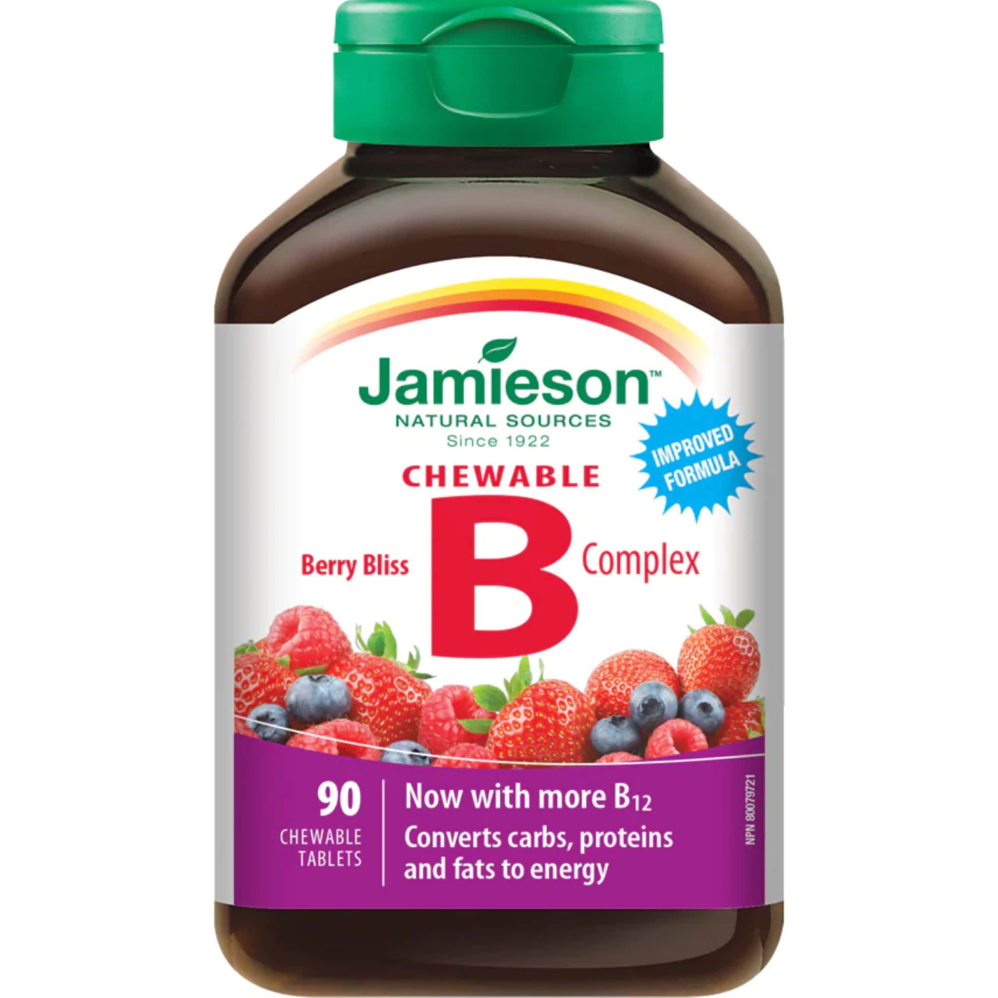 Berry Complex Jamieson Chewable B Complex Berry Bliss, 90 Chewable Tablets