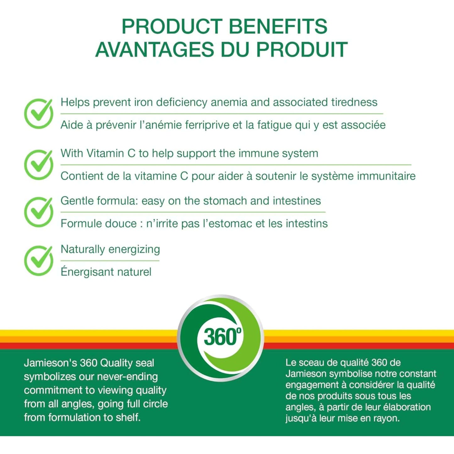 90 Vegetarian Capsules | Jamieson Gentle Iron 28 mg High Absorption