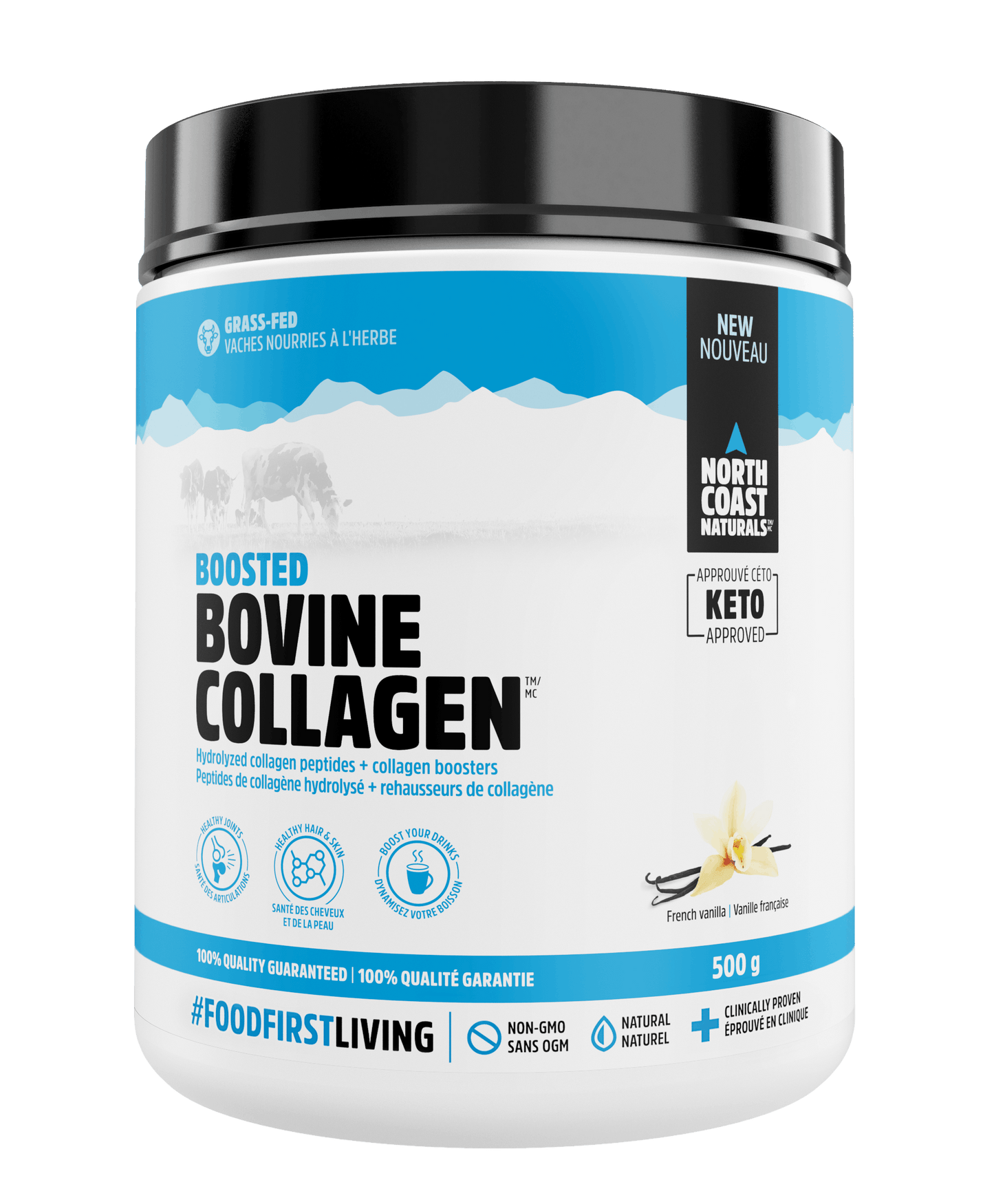 500g Vanilla | North Coast Naturals Boosted Bovine Collagen Powder