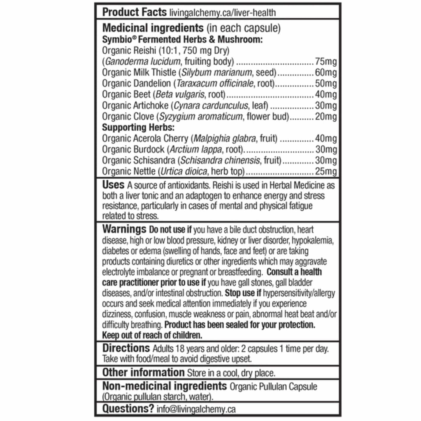 60 Vegan Capsules | Living Alchemy Liver health, Restorative Deep Liver Support