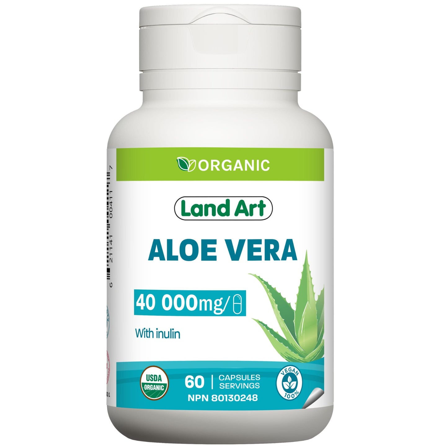 Land Art Aloe Vera, 60 Capsules